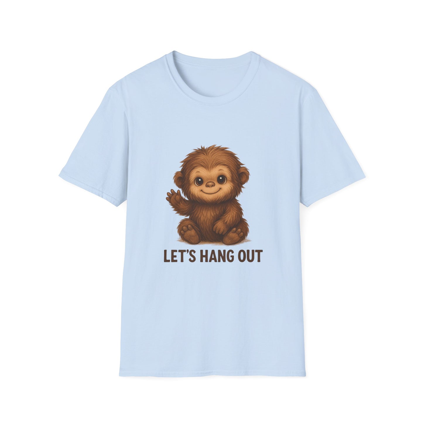 T-Shirt — Cute Baby Monkey "Let’s Hang Out" Graphic Tee