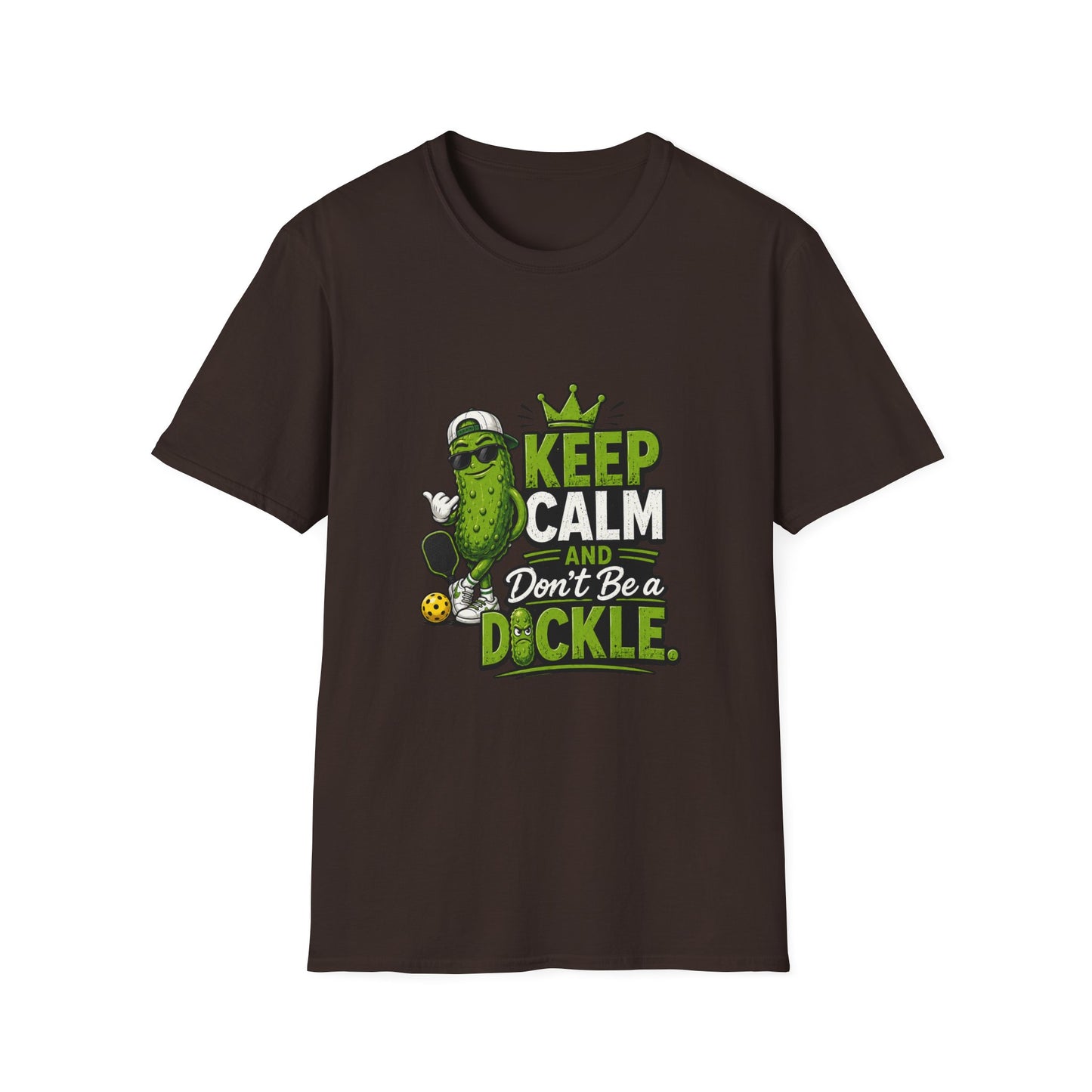 Keep Calm and Don't Be a Dickle Funny Pickleball T-Shirt