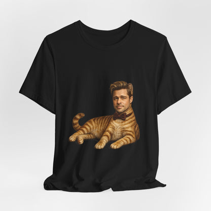 Brad Pitt Cat Parody T-Shirt