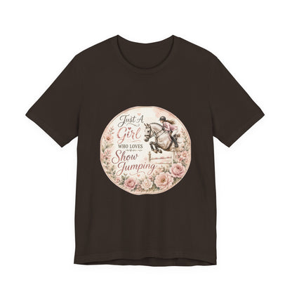 Just A Girl Who Loves Show Jumping Equestrian T-Shirt