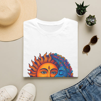 Sun and Moon Sacred Balance Indian Art T-Shirt