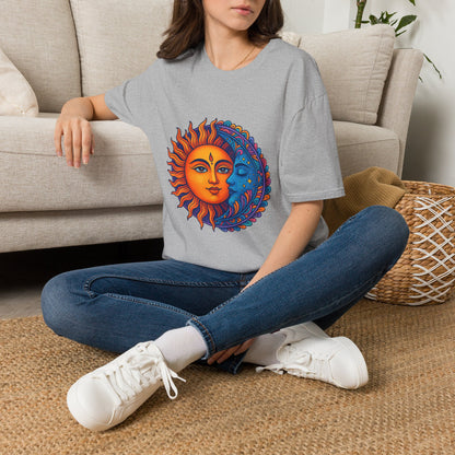 Sun and Moon Sacred Balance Indian Art T-Shirt