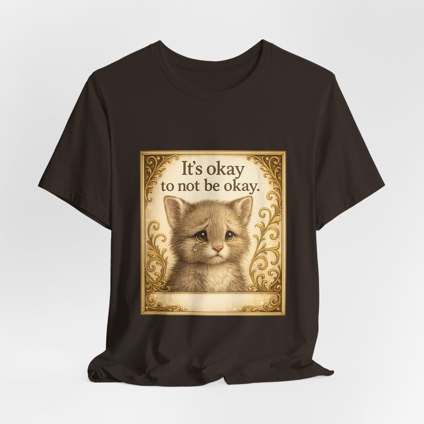 It's Okay To Not Be Okay Kitten Mental Health T-Shirt