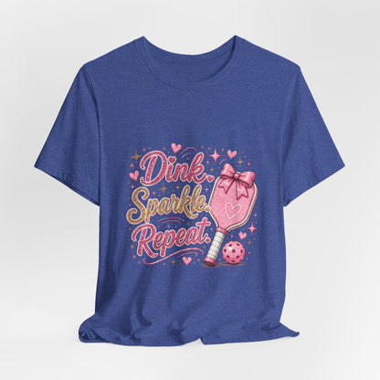 Dink Sparkle Repeat Funny Pickleball T-Shirt