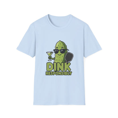 Dink Responsibly Funny Pickleball T-Shirt