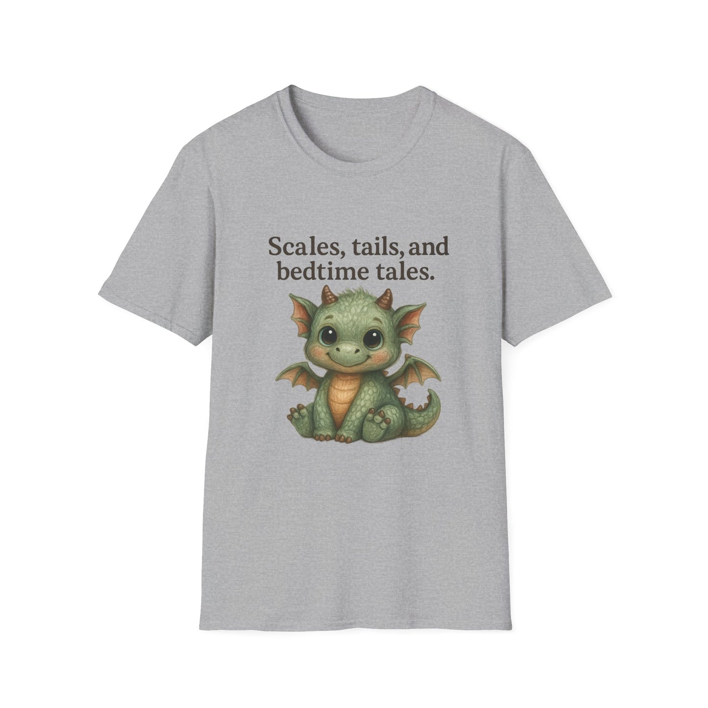Scales, Tails, and Bedtime Tales Cute Dragon T-Shirt