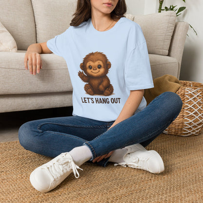 T-Shirt — Cute Baby Monkey "Let’s Hang Out" Graphic Tee