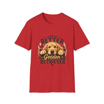 Life Is Better With a Golden Retriever T-Shirt