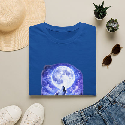 Howling Wolf Under Full Moon T-Shirt