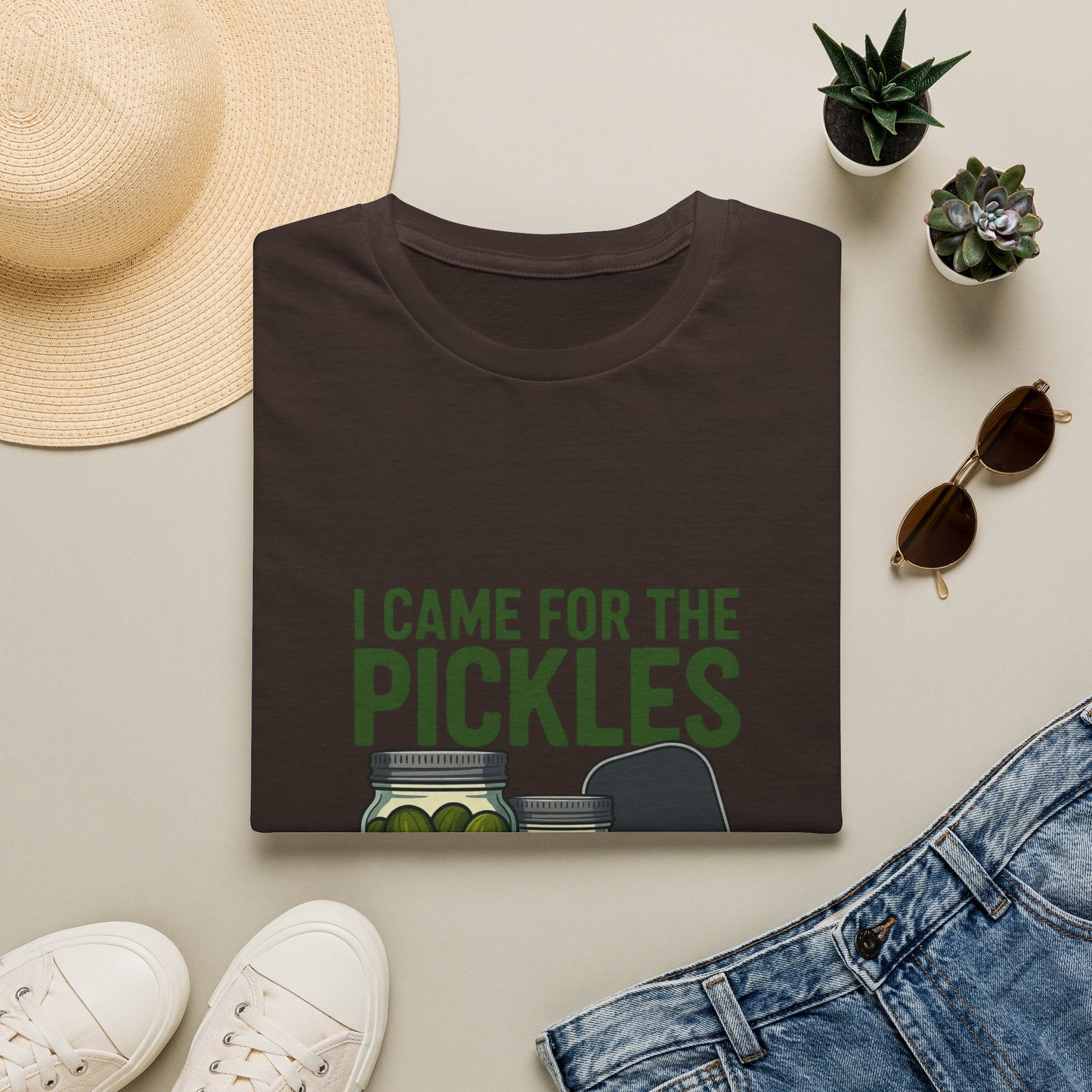 I Came for the Pickles Stayed for the Dinks Funny Pickleball T-Shirt