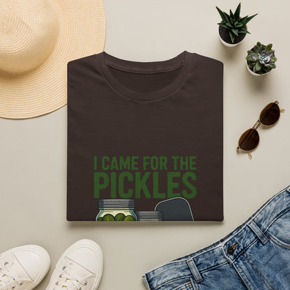 I Came for the Pickles Stayed for the Dinks Funny Pickleball T-Shirt