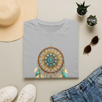Ornate Turquoise & Gold Dreamcatcher T-Shirt