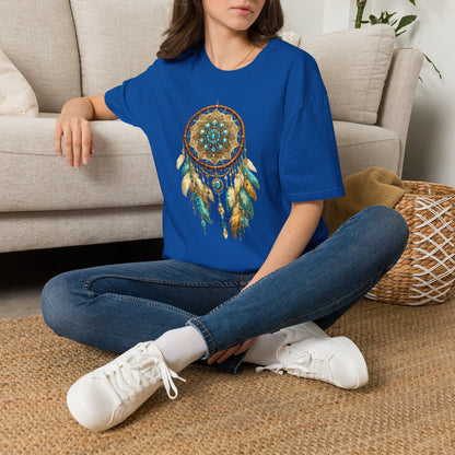 Ornate Turquoise & Gold Dreamcatcher T-Shirt