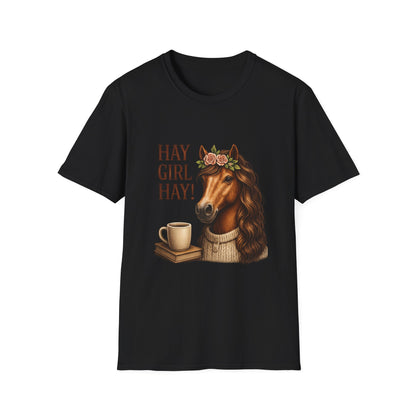 Hay Girl Hay! Horse Graphic T‑Shirt — Hay Girl Hay Funny Horse