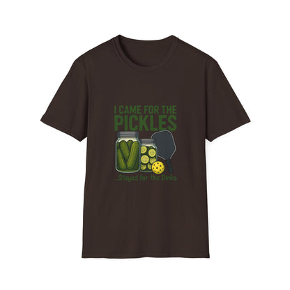 I Came for the Pickles Stayed for the Dinks Funny Pickleball T-Shirt