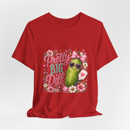 Pretty Big Dill T‑Shirt — Cute Pickleball Graphic Tee with Floral Accents
