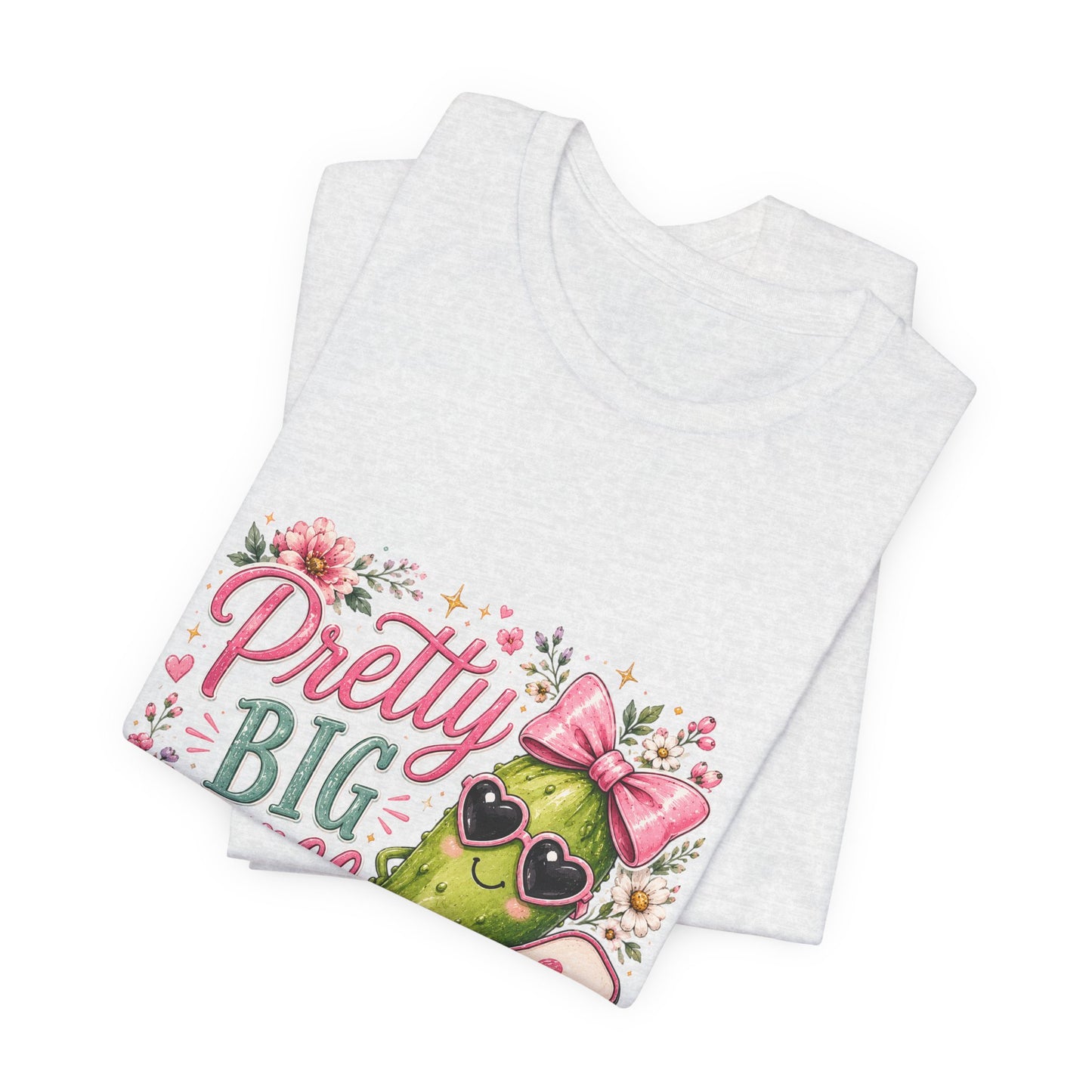 Pretty Big Dill T‑Shirt — Cute Pickleball Graphic Tee with Floral Accents