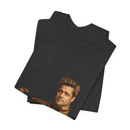 Brad Pitt Cat Parody T-Shirt