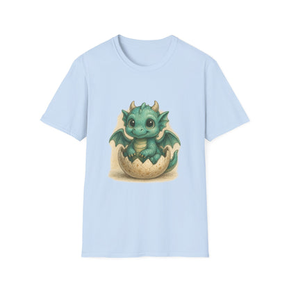 Cute Baby Dragon Hatching Egg T-Shirt