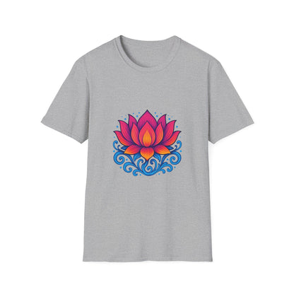 Vibrant Lotus Flower Sacred Indian Art T-Shirt