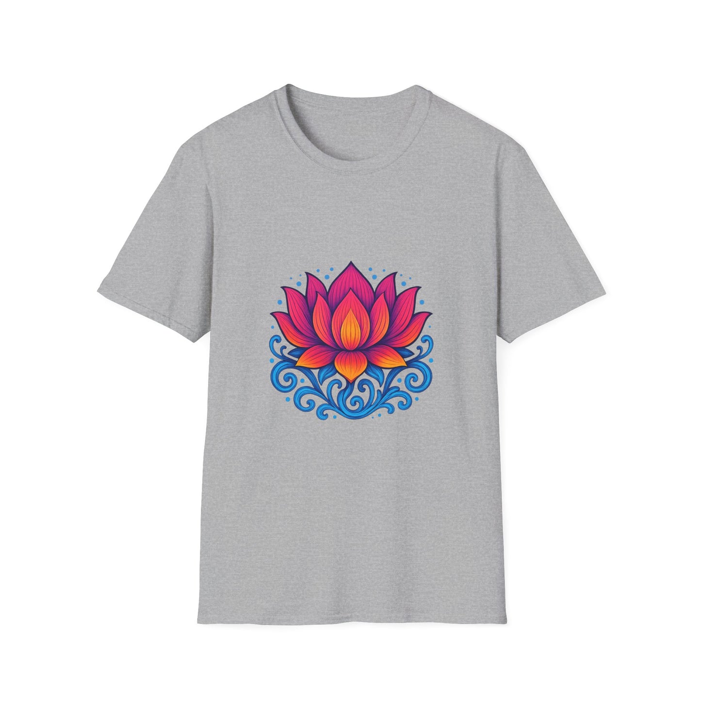 Vibrant Lotus Flower Sacred Indian Art T-Shirt