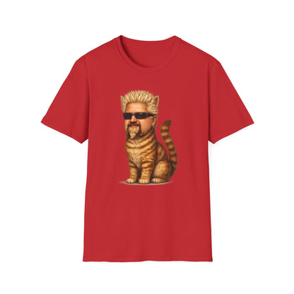 Guy Fieri Cat Funny Parody T-Shirt