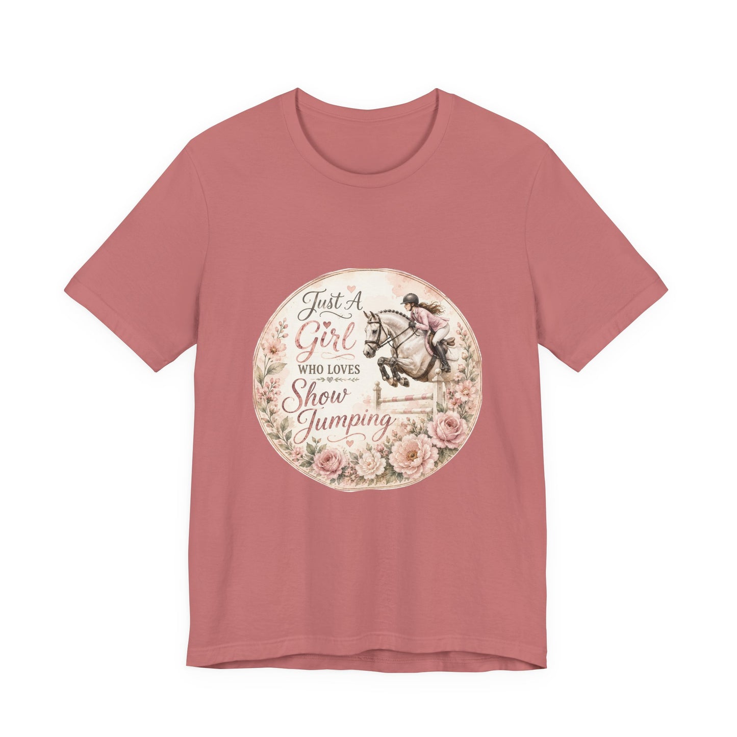 Just A Girl Who Loves Show Jumping Equestrian T-Shirt
