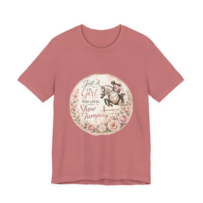 Just A Girl Who Loves Show Jumping Equestrian T-Shirt