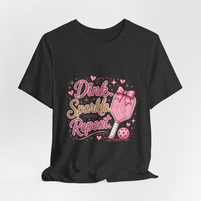 Dink Sparkle Repeat Funny Pickleball T-Shirt