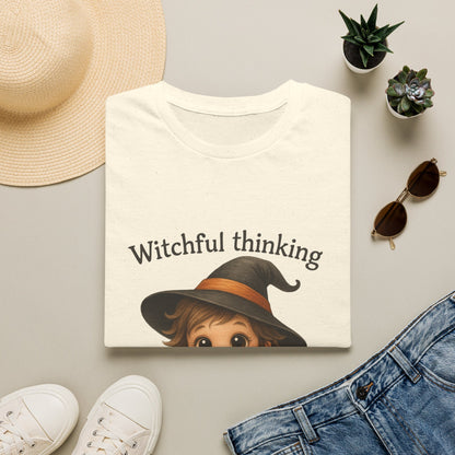 Witchful Thinking T-Shirt — Cute Witch Girl Halloween Tee