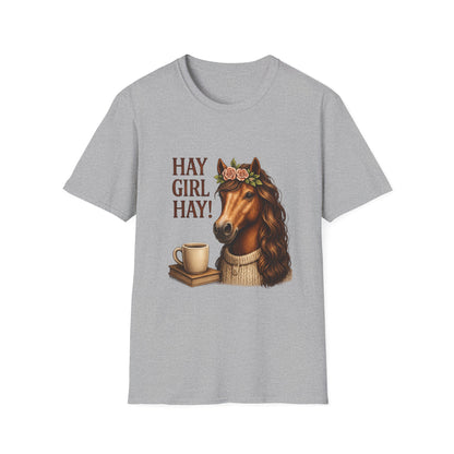 Hay Girl Hay! Horse Graphic T‑Shirt — Hay Girl Hay Funny Horse