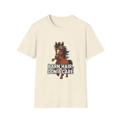 Barn Hair, Don't Care Funny Equestrian T-Shirt