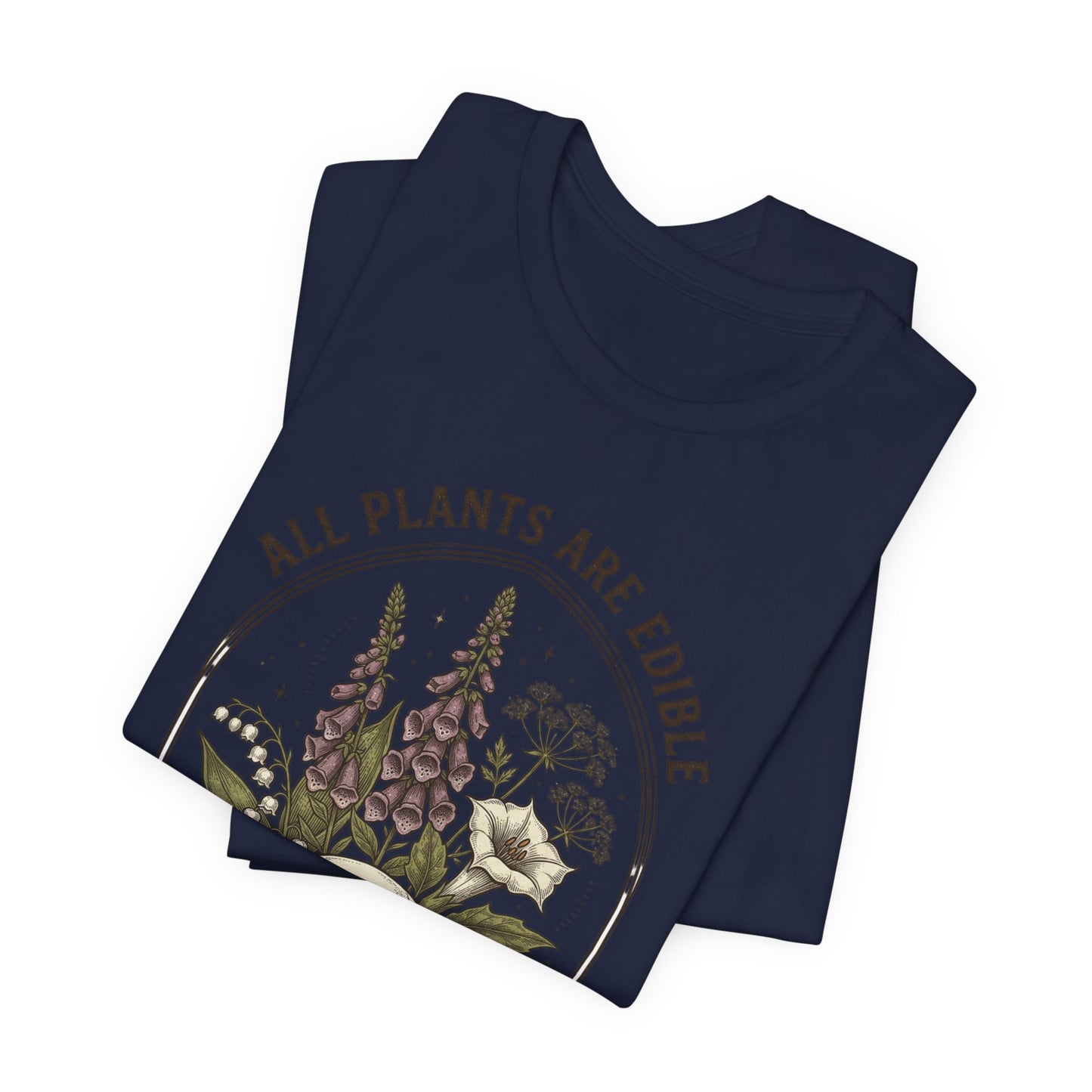 All Plants Are Edible Tee | Dark Nature Humor, Vintage Botanical Skull