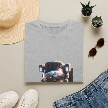 Earth From Space Astronaut Helmet T-Shirt