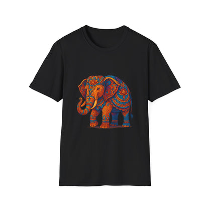 Vibrant Mandala Elephant Indian Art T-Shirt