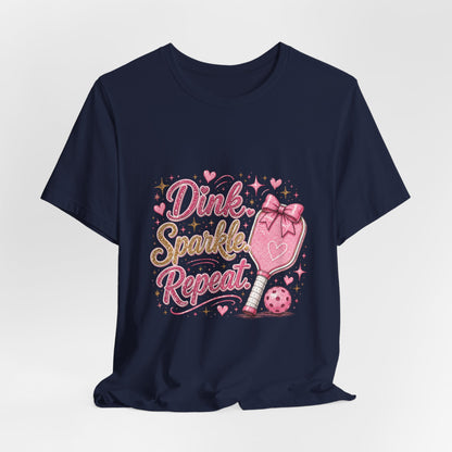 Dink Sparkle Repeat Funny Pickleball T-Shirt