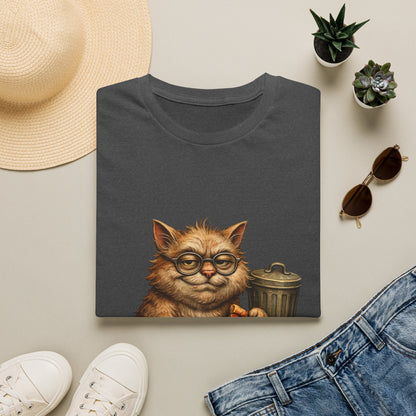 Danny DeVito Cat Parody— Cute Cat with Glasses & Pizza Graphic Tee
