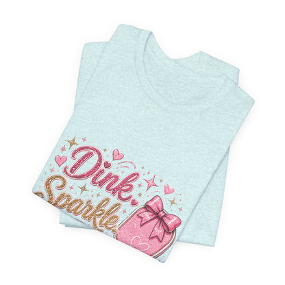 Dink Sparkle Repeat Funny Pickleball T-Shirt