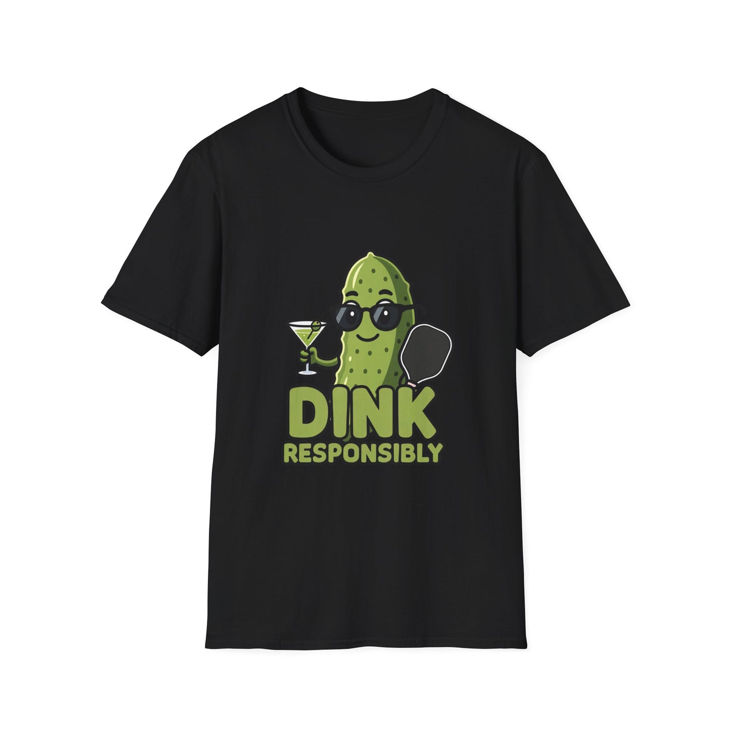Dink Responsibly Funny Pickleball T-Shirt