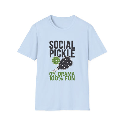 0% Drama 100% Fun Pickleball T-Shirt