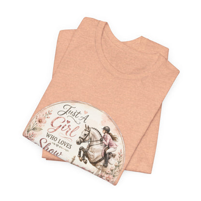 Just A Girl Who Loves Show Jumping Equestrian T-Shirt