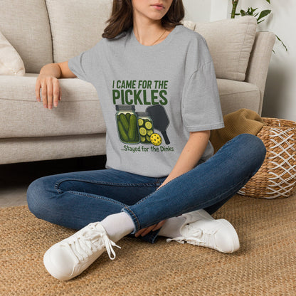 I Came for the Pickles Stayed for the Dinks Funny Pickleball T-Shirt
