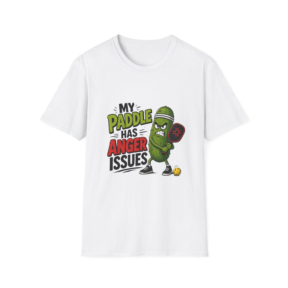 Pickle Paddle T‑Shirt — "My Paddle Has Anger Issues" Funny Pickleball Tee