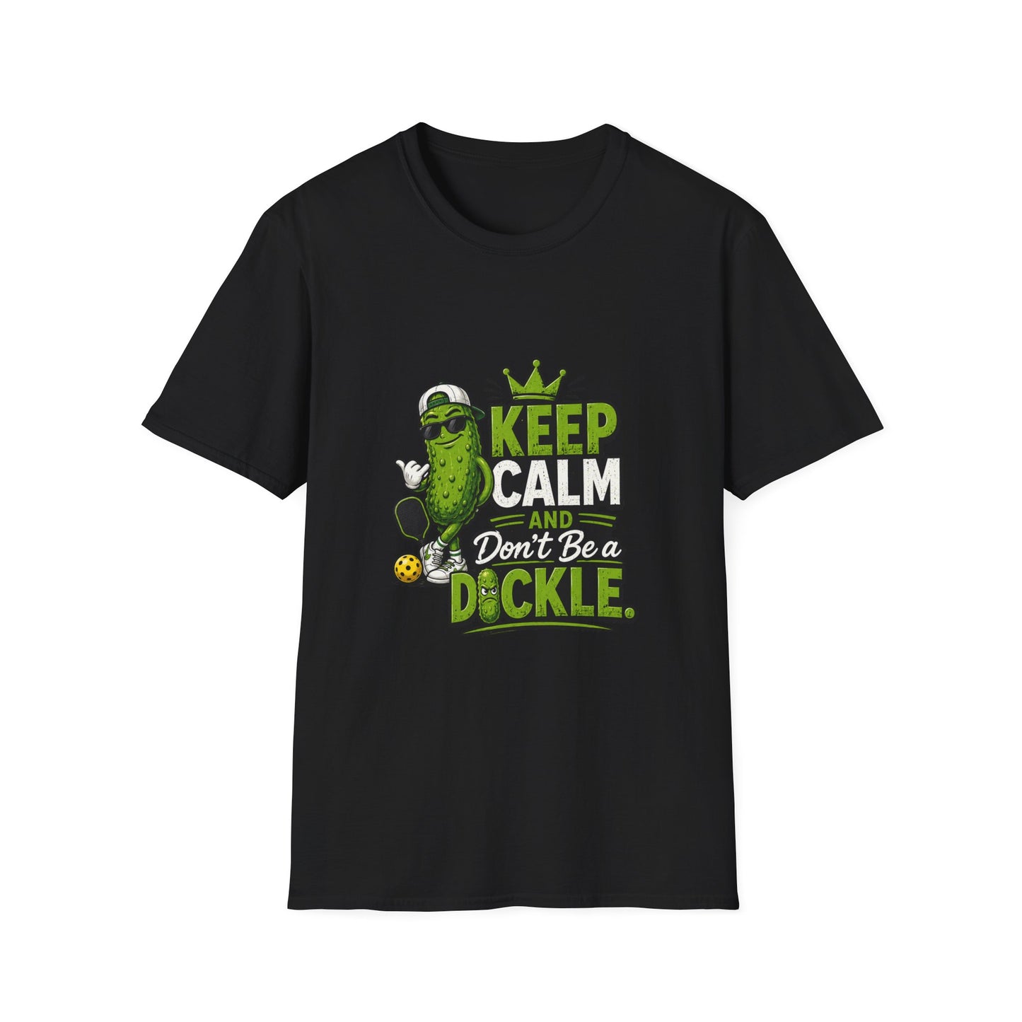 Keep Calm and Don't Be a Dickle Funny Pickleball T-Shirt