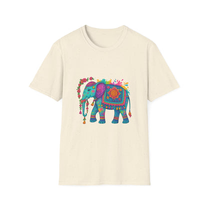 Vibrant Mandala Elephant Indian Art T-Shirt