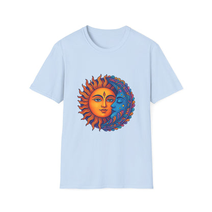 Sun and Moon Sacred Balance Indian Art T-Shirt