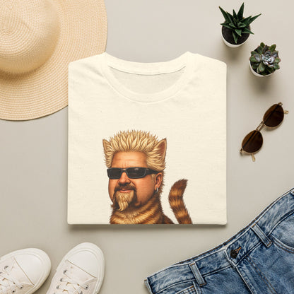 Guy Fieri Cat Funny Parody T-Shirt