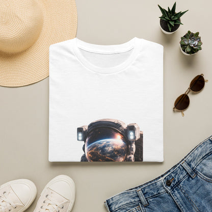 Earth From Space Astronaut Helmet T-Shirt