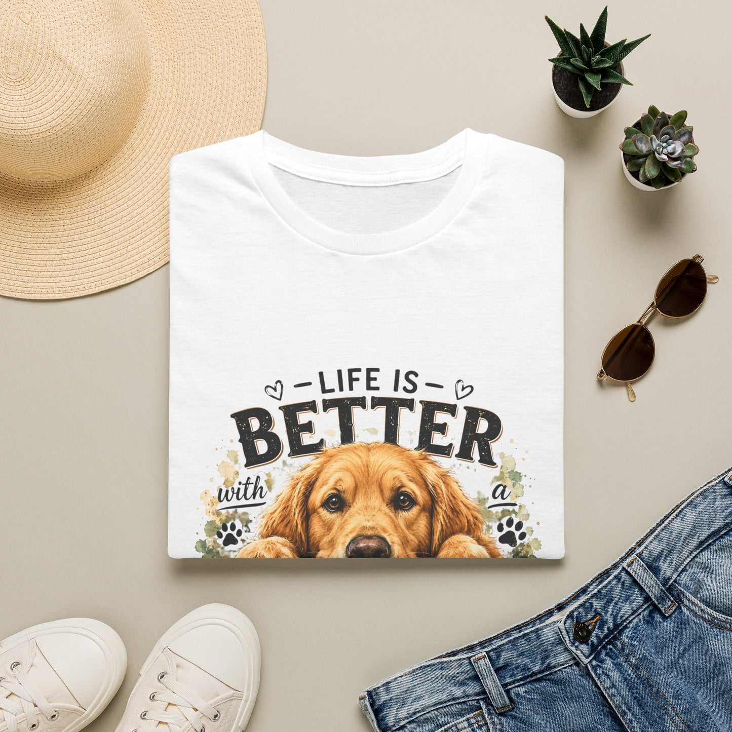Life Is Better With a Golden Retriever T-Shirt