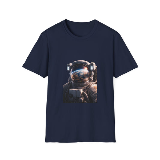 Earth From Space Astronaut Helmet T-Shirt